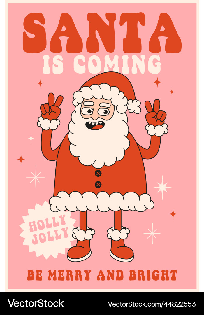Merry christmas and happy new year santa clausis Merry christmas and happy new year santa clausis vector image