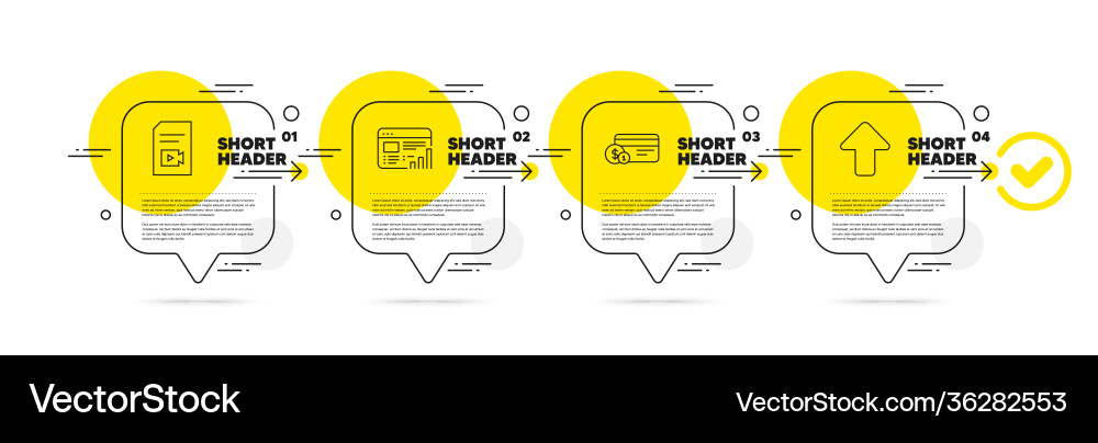 Payment method web report and video file icons Payment method web report and video file icons vector image