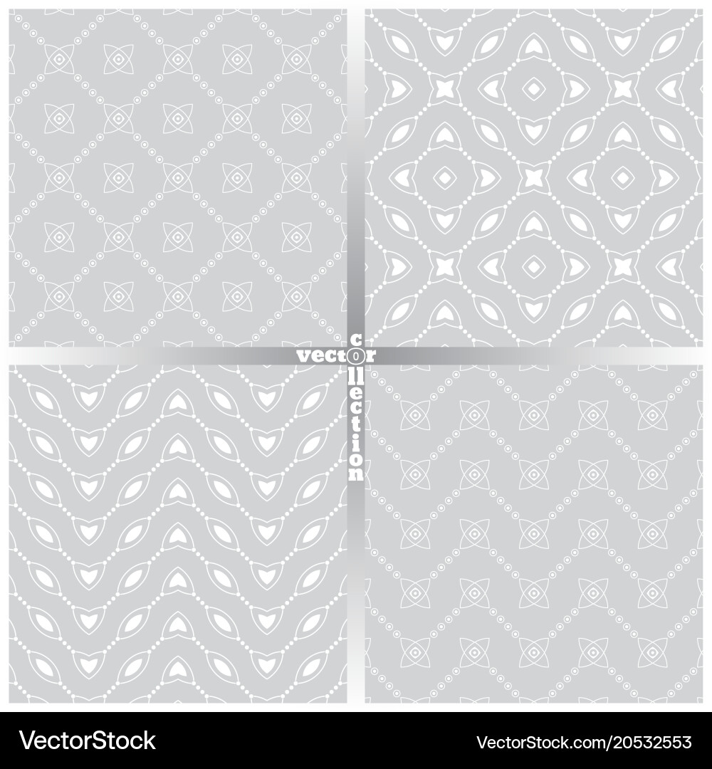 Seamless pattern set fs vector image