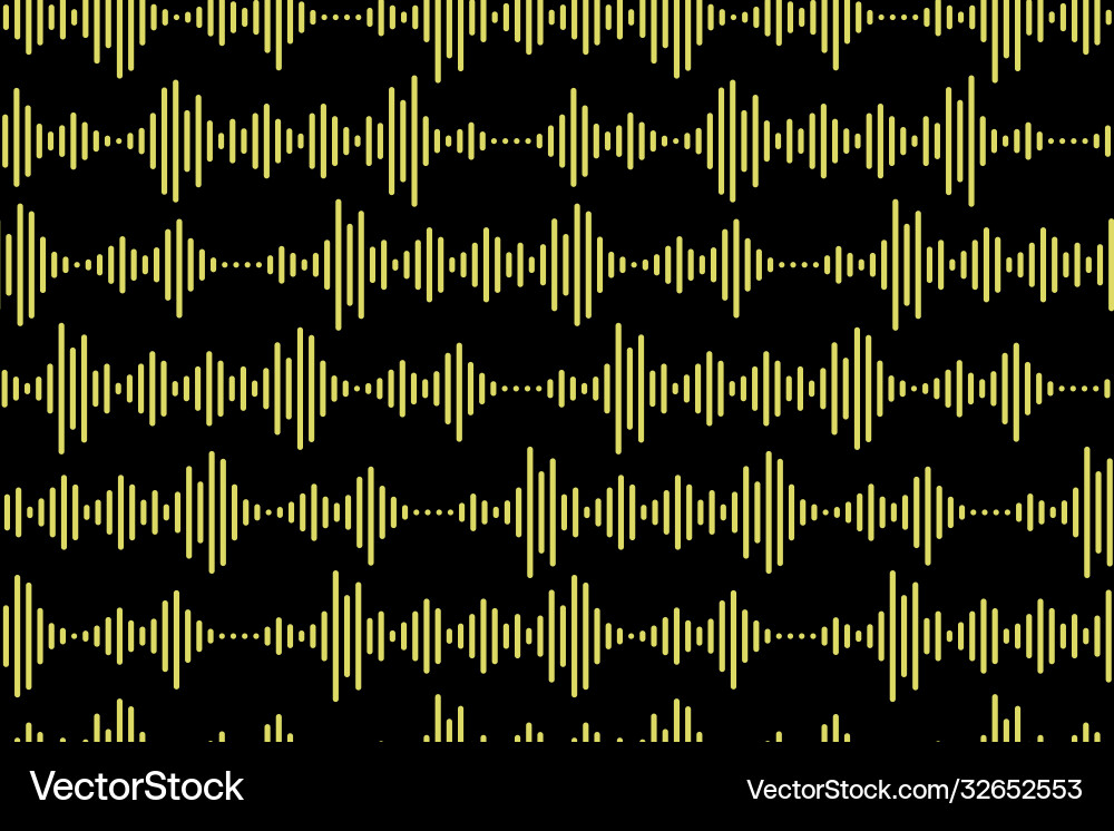 Seamless pattern sound waves Vector Image
