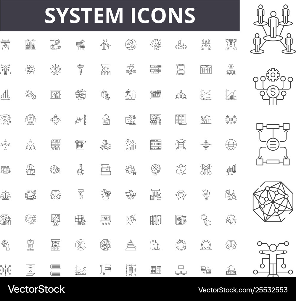 System Icons - Technology & Data vector image