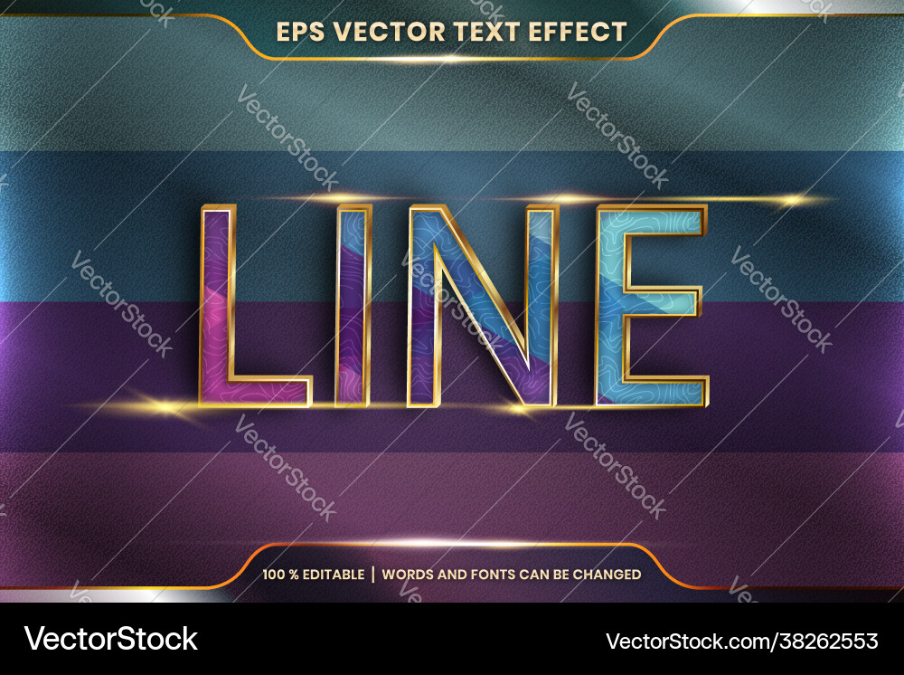 Text effect in 3d line words font styles theme Text effect in 3d line words font styles theme vector image