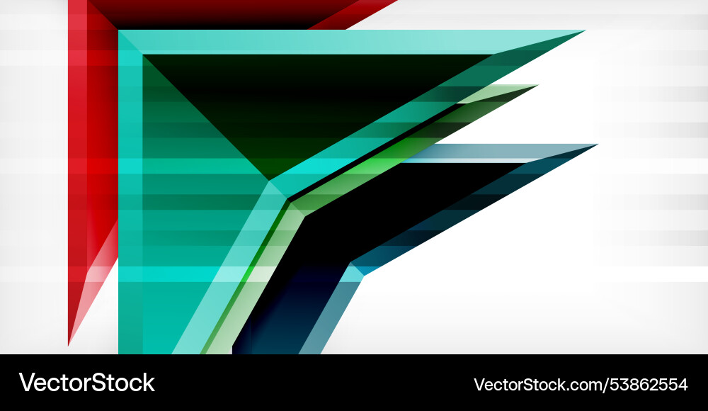 Abstract background color triangles and arrows Vector Image