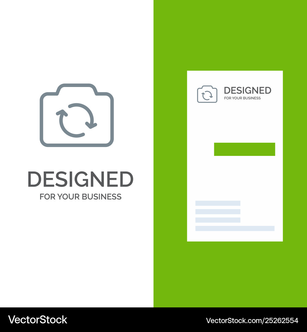Camera refresh basic ui grey logo design Camera refresh basic ui grey logo design Vector Image