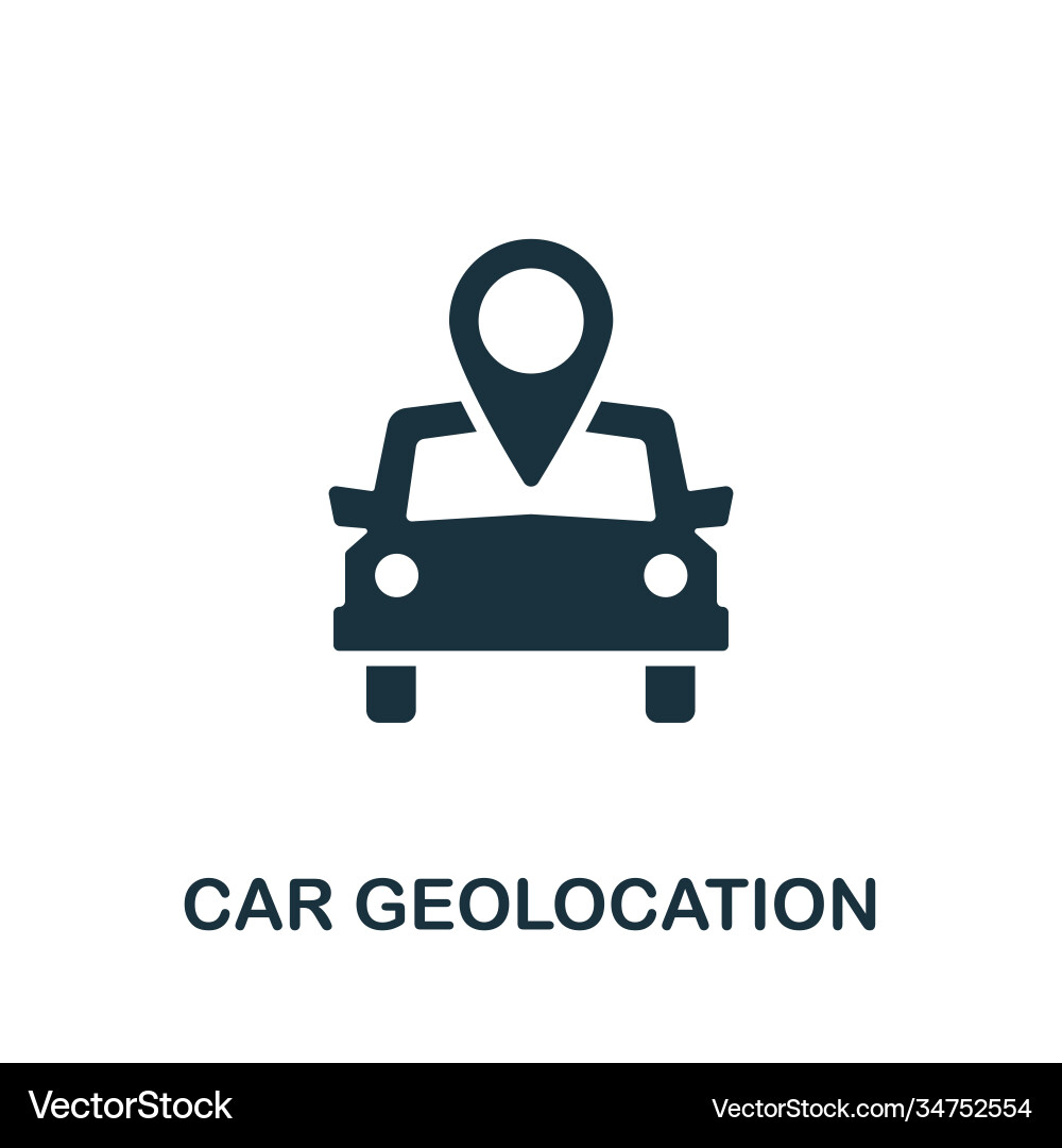 Car geolocation icon simple element from vector image