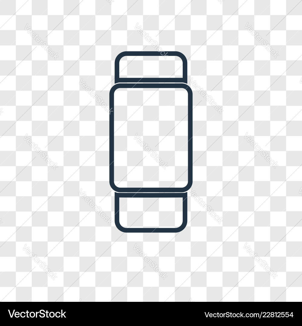 Erase concept linear icon isolated on transparent Erase concept linear icon isolated on transparent vector image