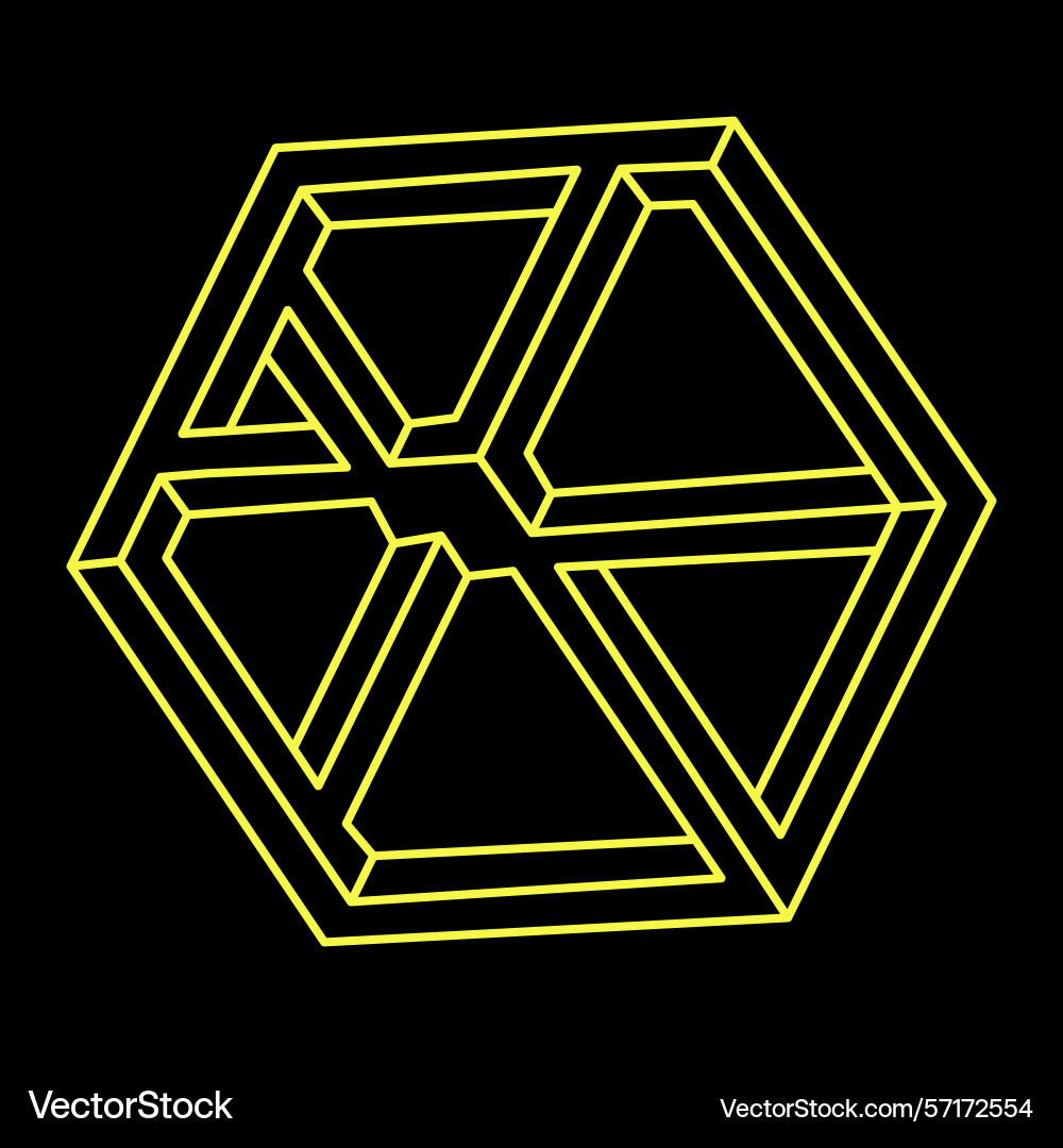 Impossible shape web design element optical Impossible shape web design element optical Vector Image