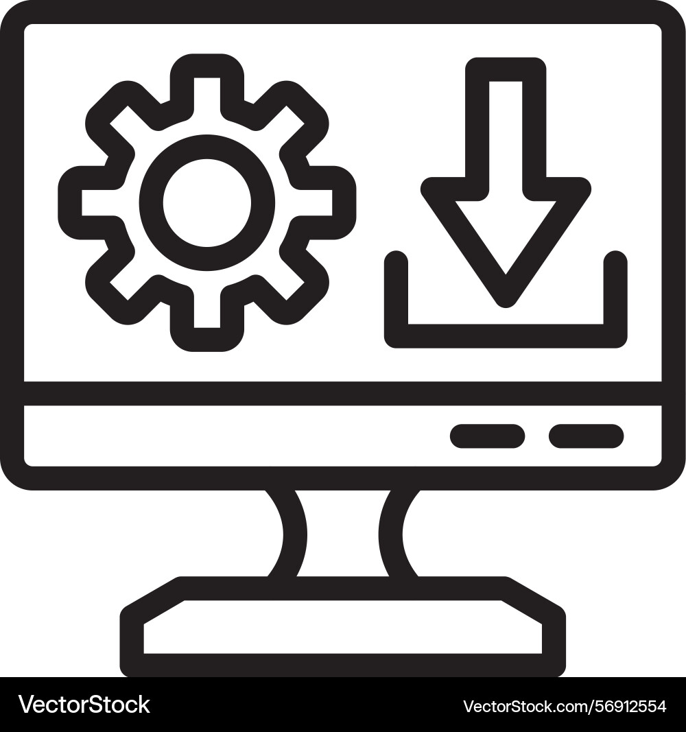 Install linear style icon design vector image