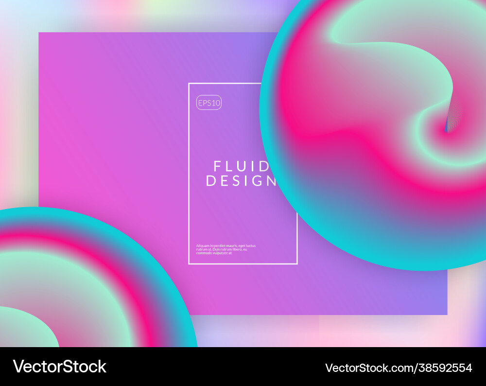 Liquid fluid with dynamic elements and shapes Vector Image