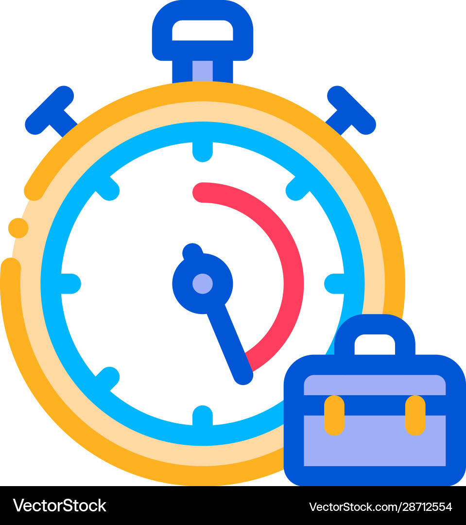 Stopwatch and suitcase agile element icon Stopwatch and suitcase agile element icon vector image