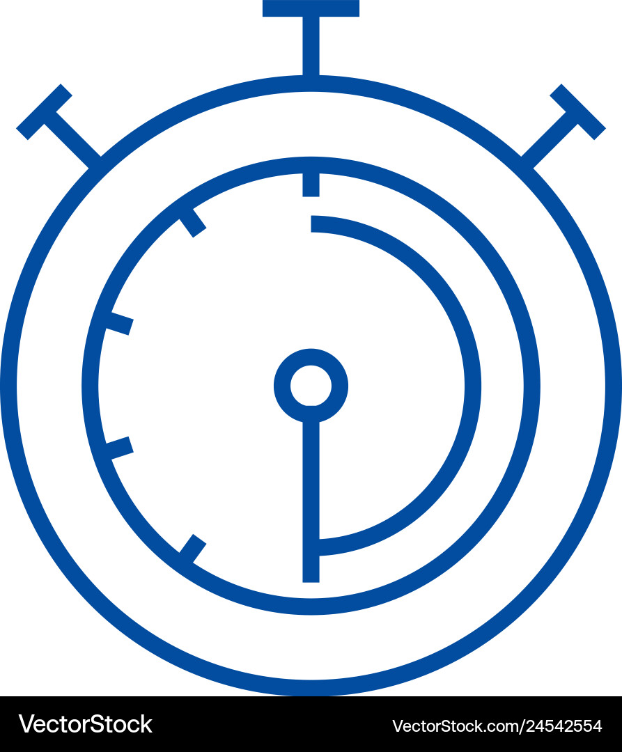 Timerstopwatchclock line icon concept timer Timerstopwatchclock line icon concept timer vector image