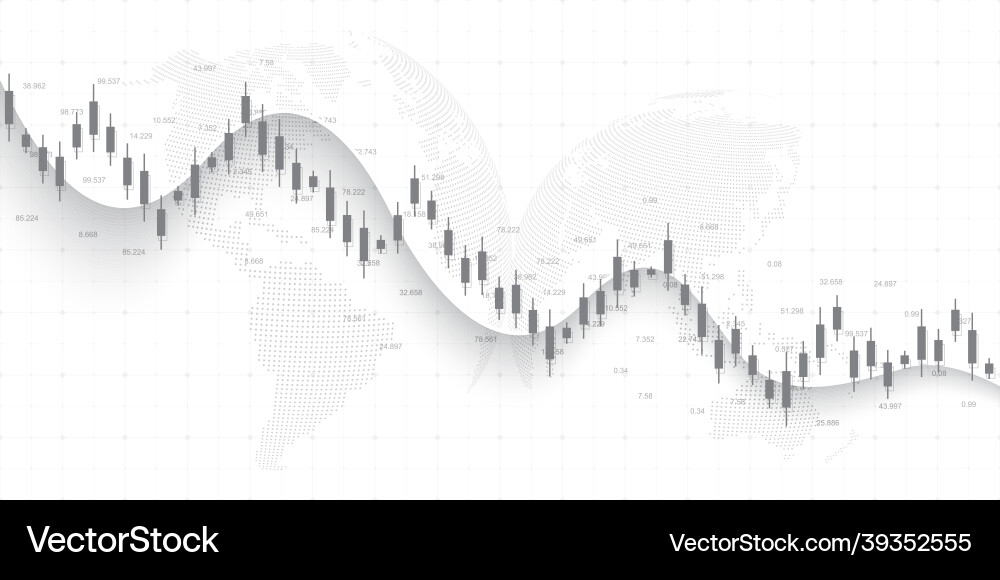 Abstract financial chart with uptrend line graph Abstract financial chart with uptrend line graph vector image