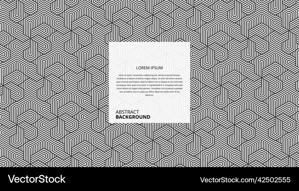 Abstract seamless hexagonal lines pattern Vector Image