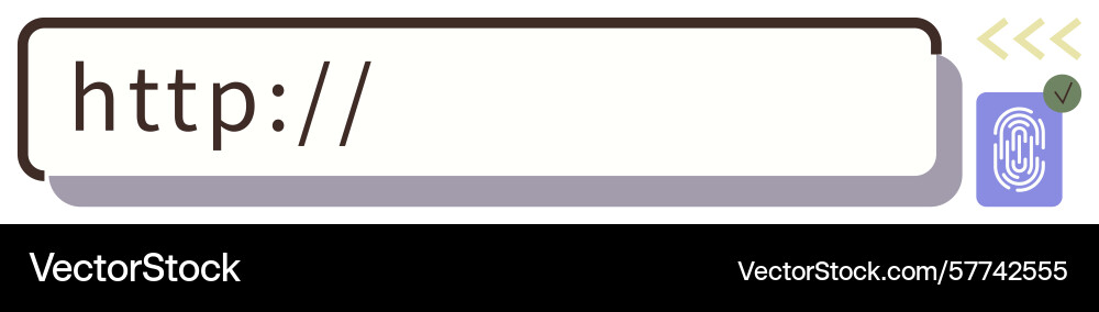 Browser search bar with security lock Browser search bar with security lock vector image