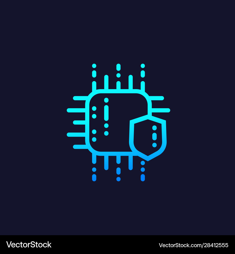 Cryptography and encryption icon linear Vector Image