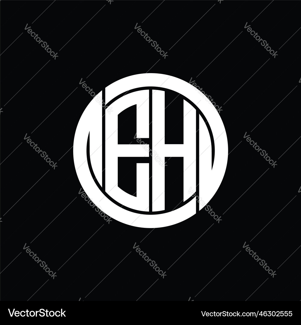 Eh logo monogram shield inside circle shape – Royalty-Free Vector ...