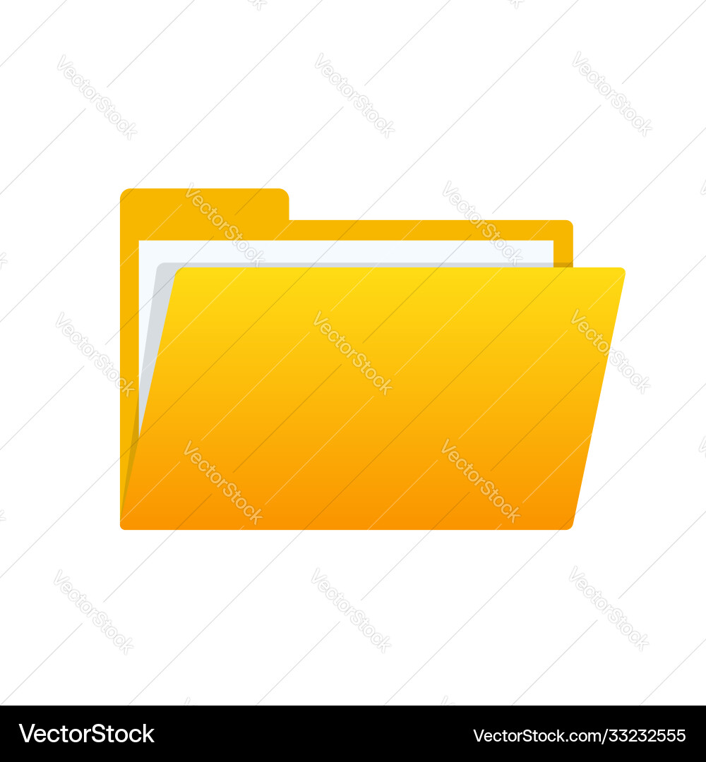 Empty yellow web computer folder for design Empty yellow web computer folder for design Vector Image