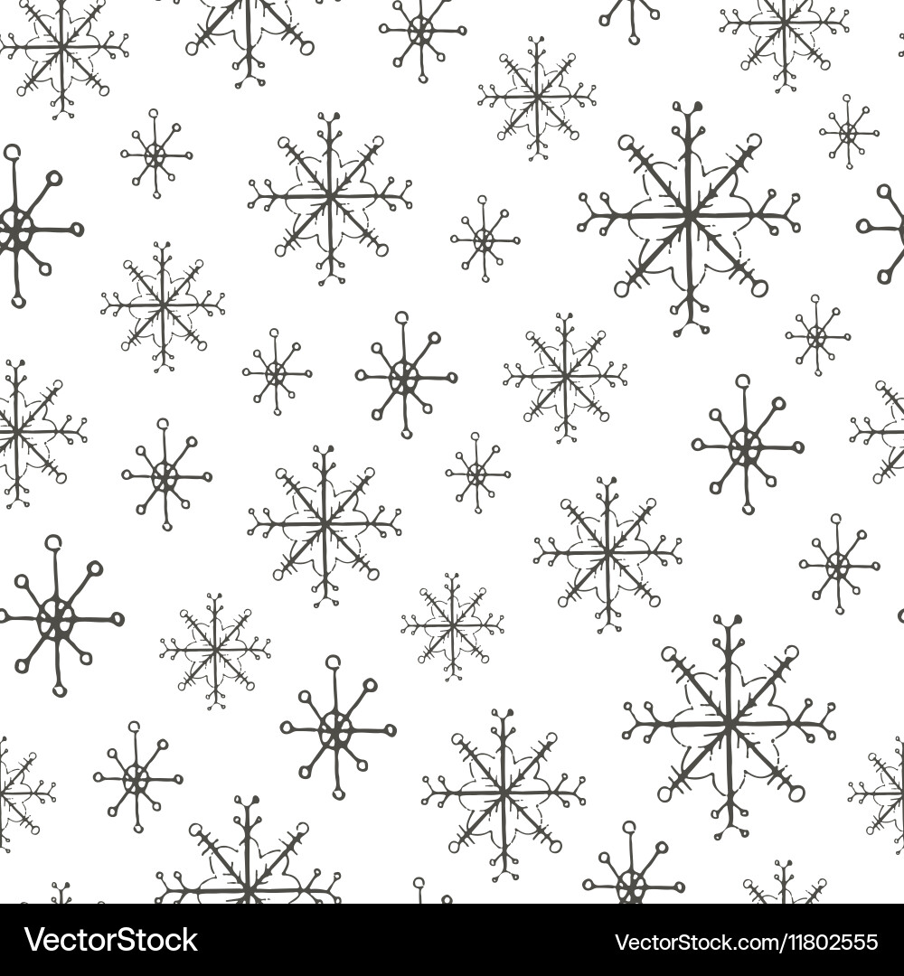 Hand drawn seamless pattern vector image