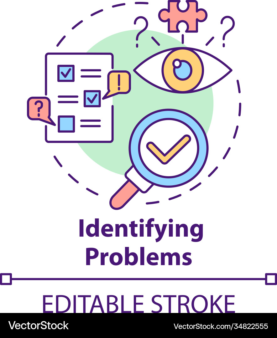Identifying problems concept icon Identifying problems concept icon vector image