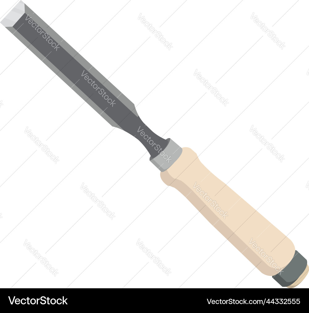 Industrial Chisel on White Background Vector Image