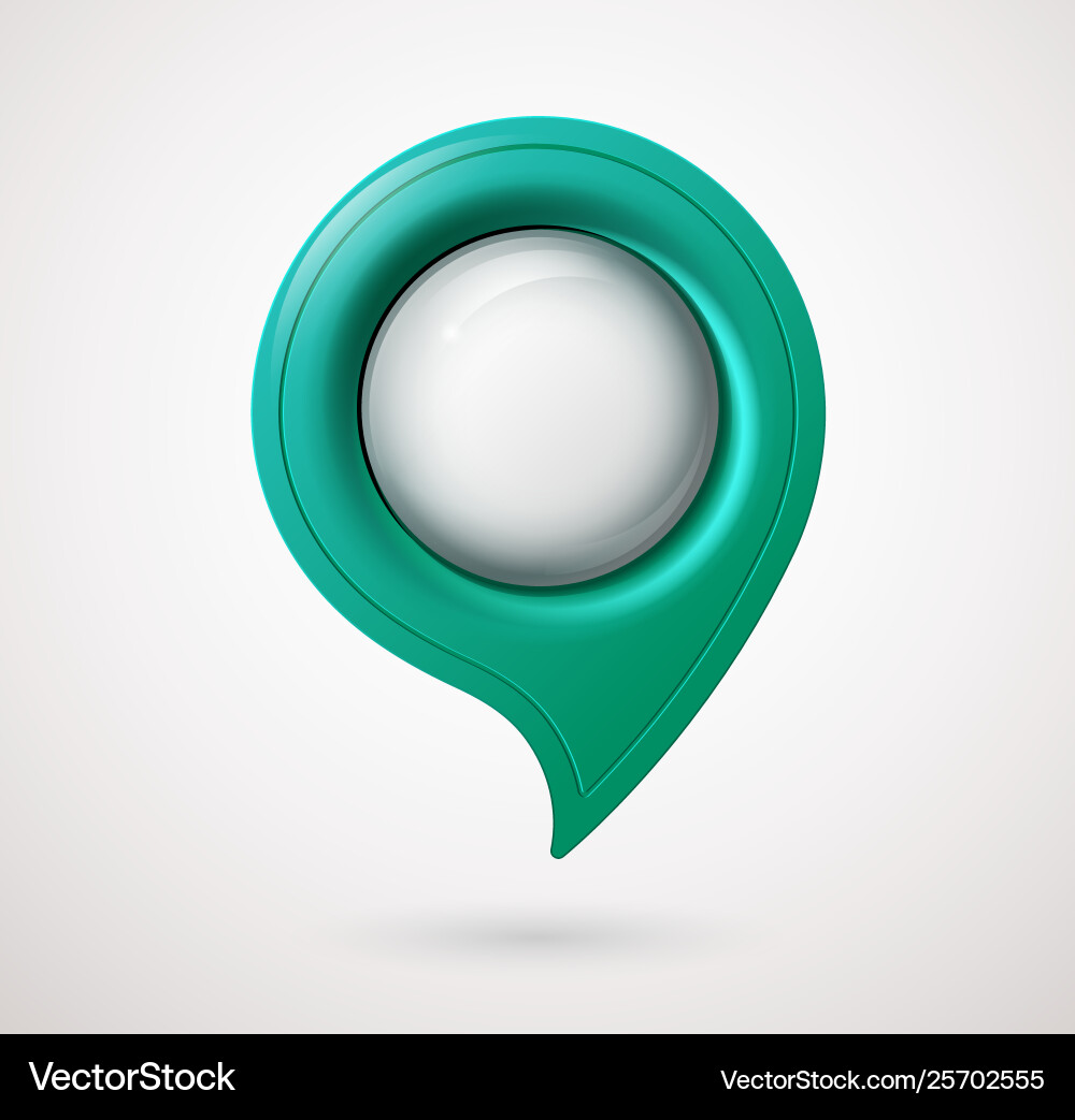 Map location pointerrealistic style Map location pointerrealistic style vector image