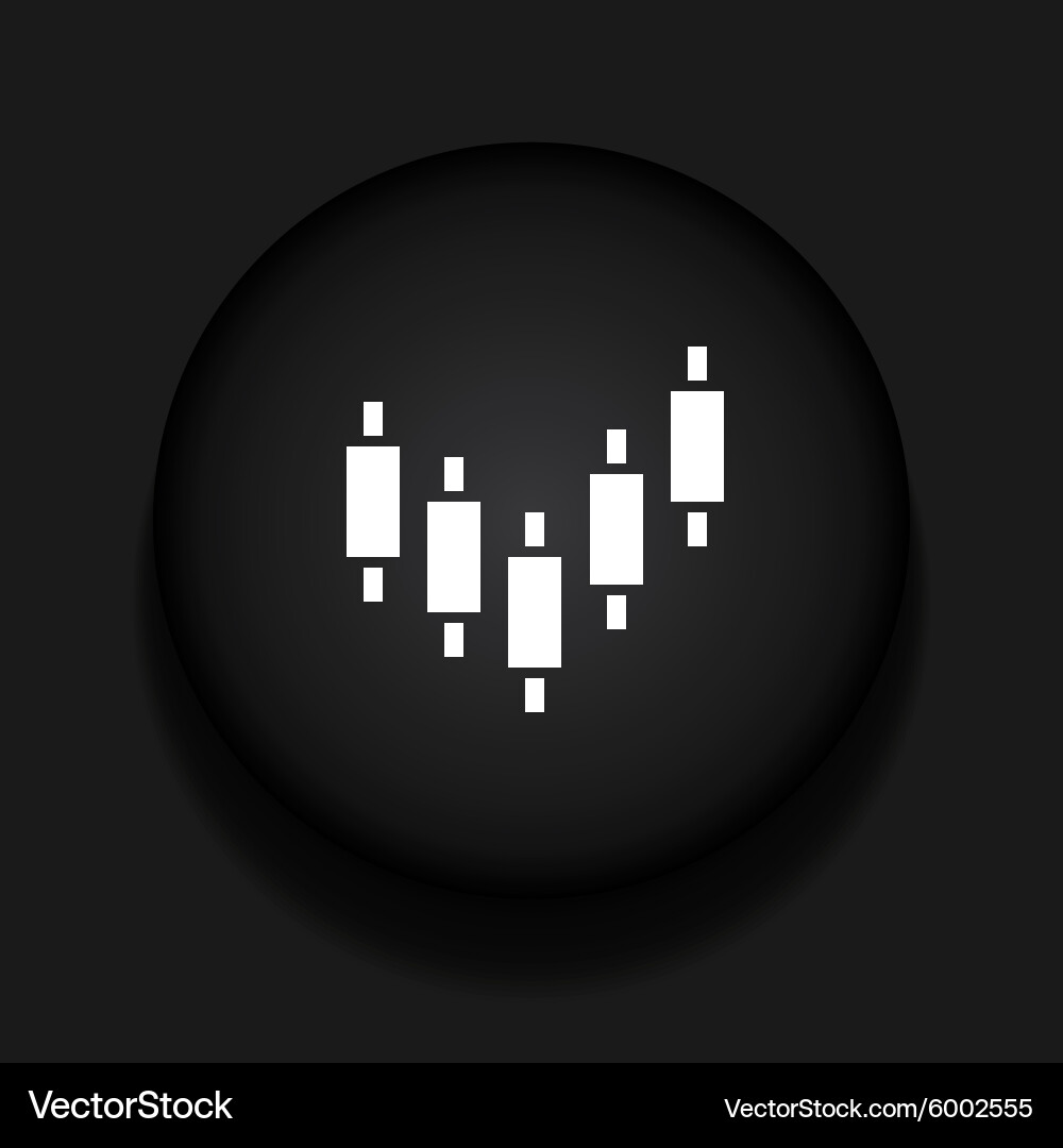 Modern binary options black circle icon Vector Image