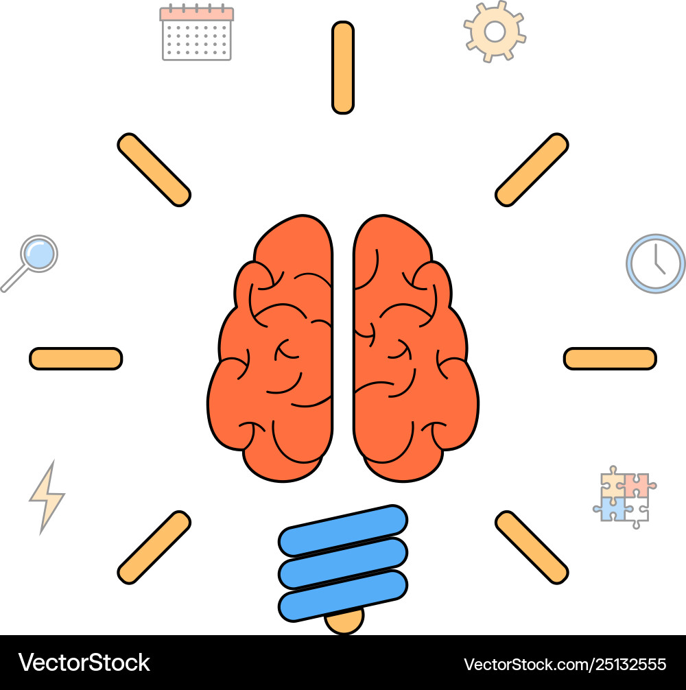 Modern linear collection with brainstorming Modern linear collection with brainstorming vector image