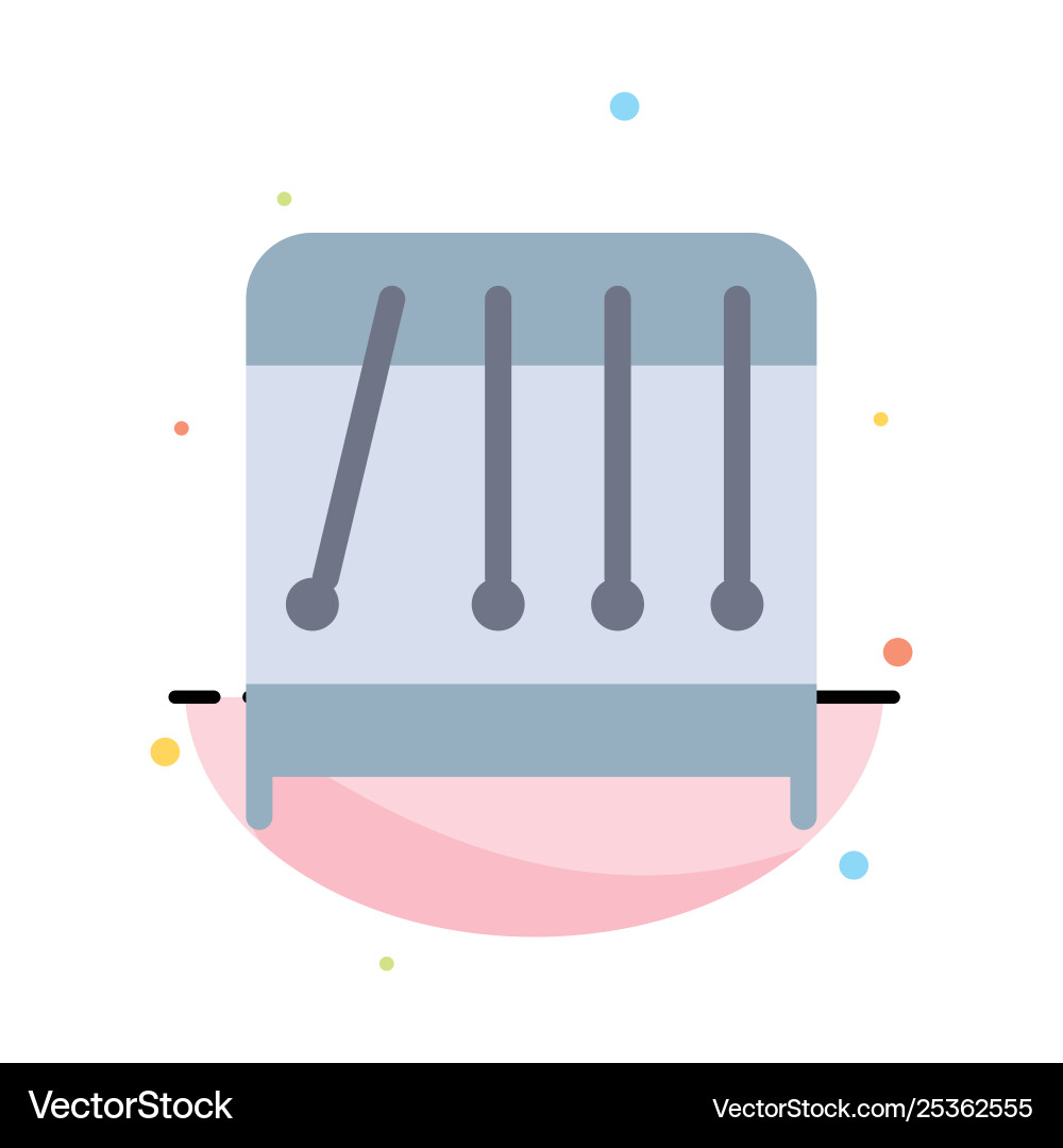 Physics pendulum science abstract flat color icon Vector Image