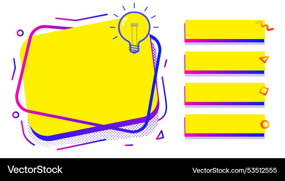 Quiz game menu template colorful style Vector Image