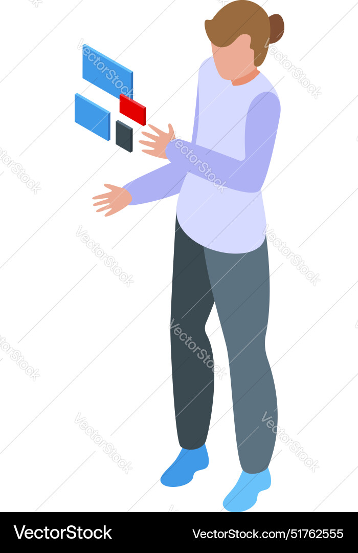 Software developer building application using Software developer building application using vector image