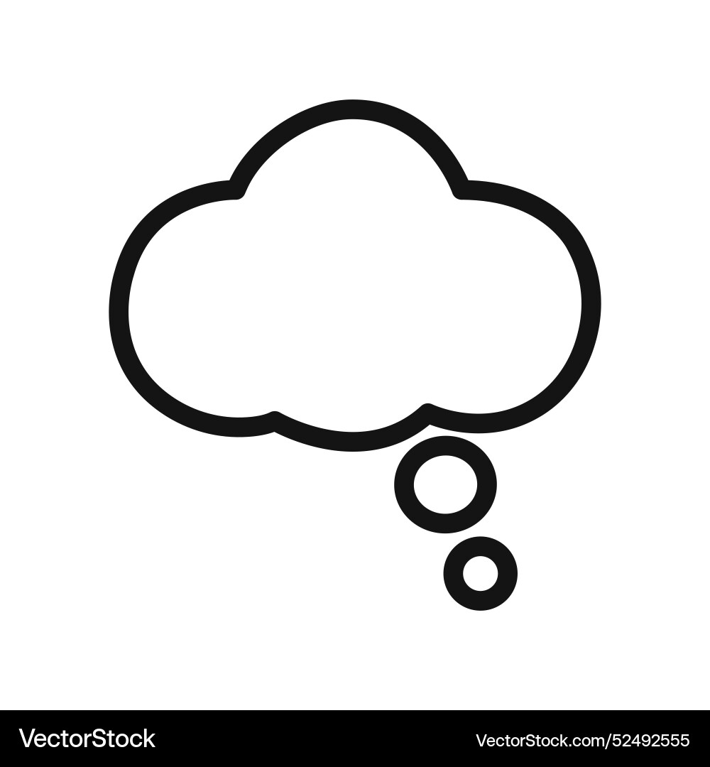 Thinking bubble icon linear graphics set Vector Image