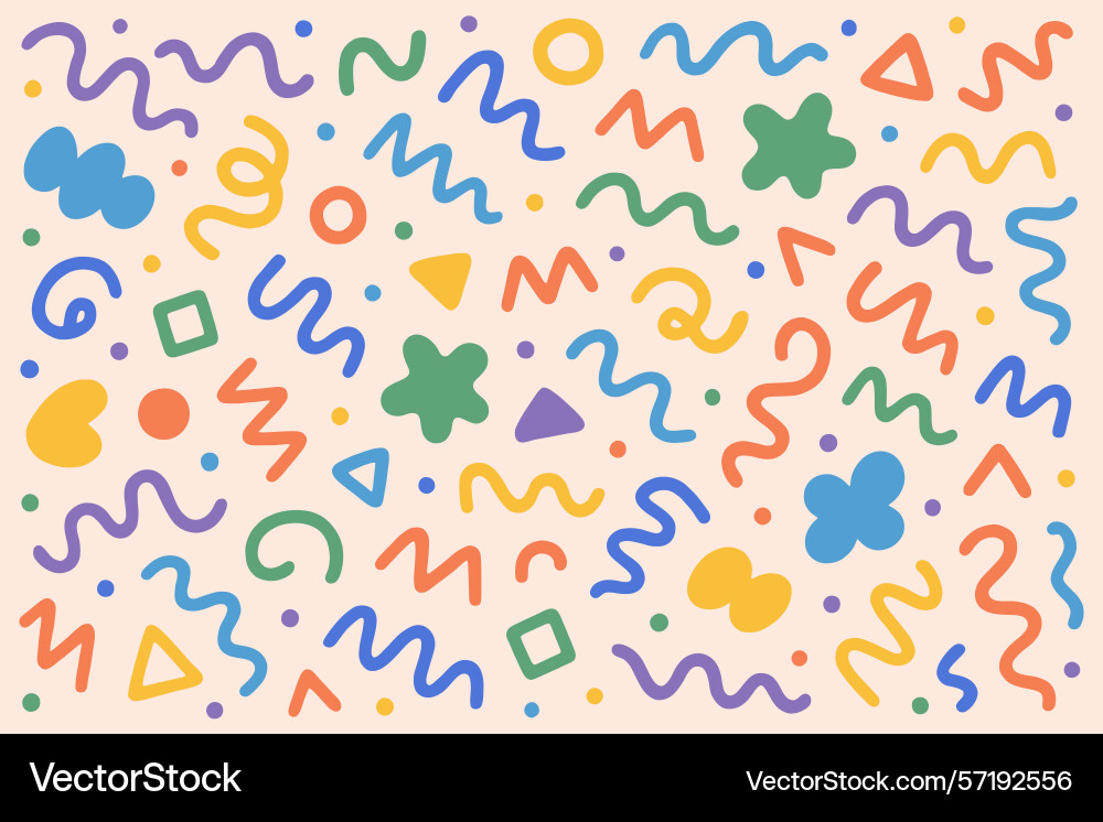 Abstract colorful shapes pattern background design vector image