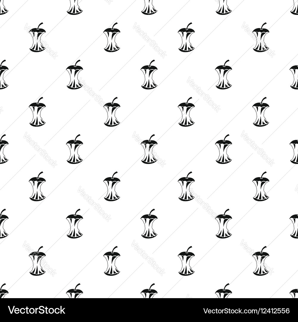 Apple core pattern simple style Vector Image