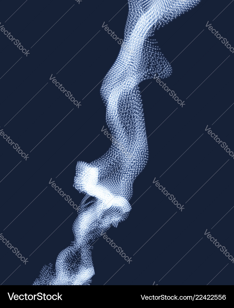 Array with dynamic particles wavy background Array with dynamic particles wavy background vector image