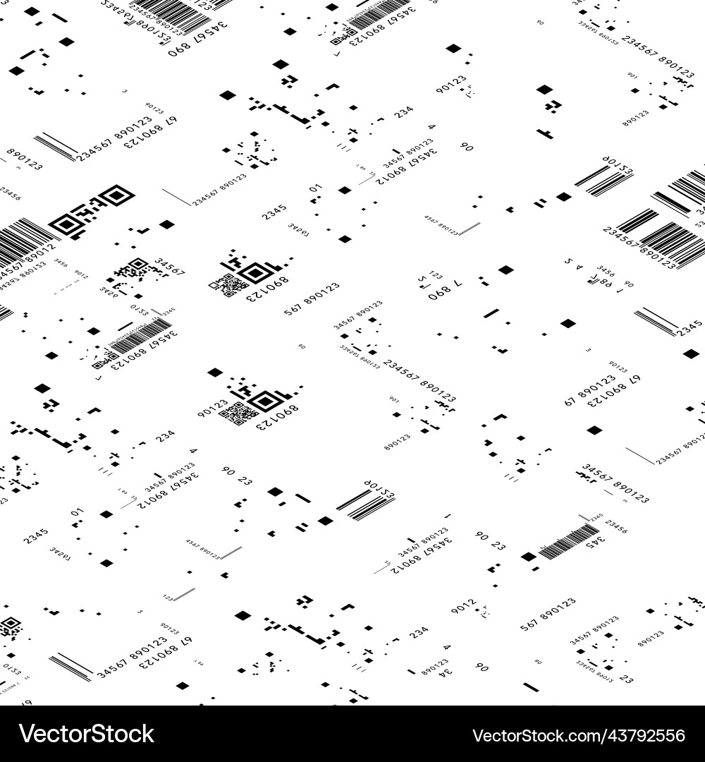 Barcode style isometric pattern Vector Image