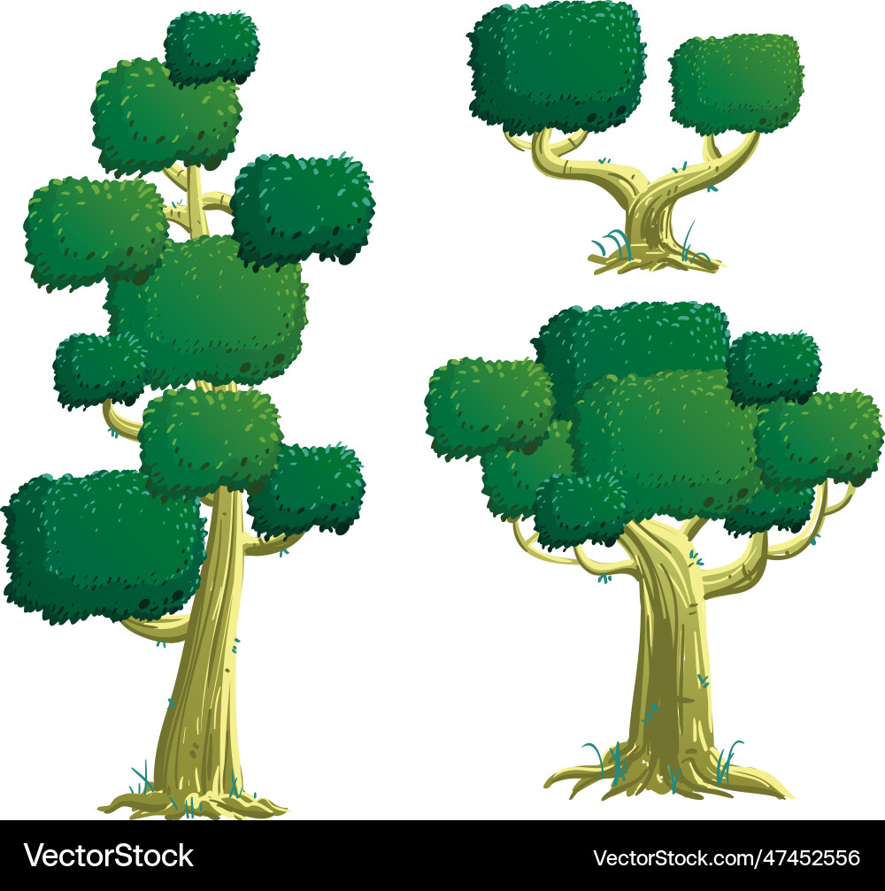 Box cube shape tree Vector Image