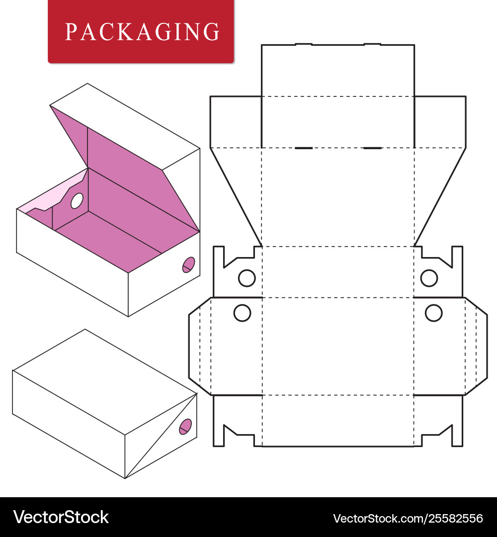 Boxpackage template isolated Boxpackage template isolated vector image