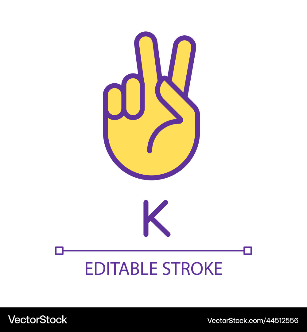 Buchstabe k Zeichen in asl Pixel perfekte rgb Farbe Icon Buchstabe k Zeichen in asl Pixel perfekte rgb Farbe Icon vektorbild