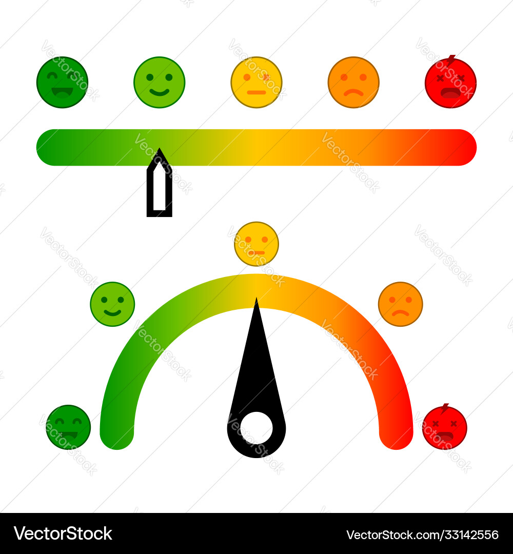 Color scale with arrow set different Color scale with arrow set different Vector Image