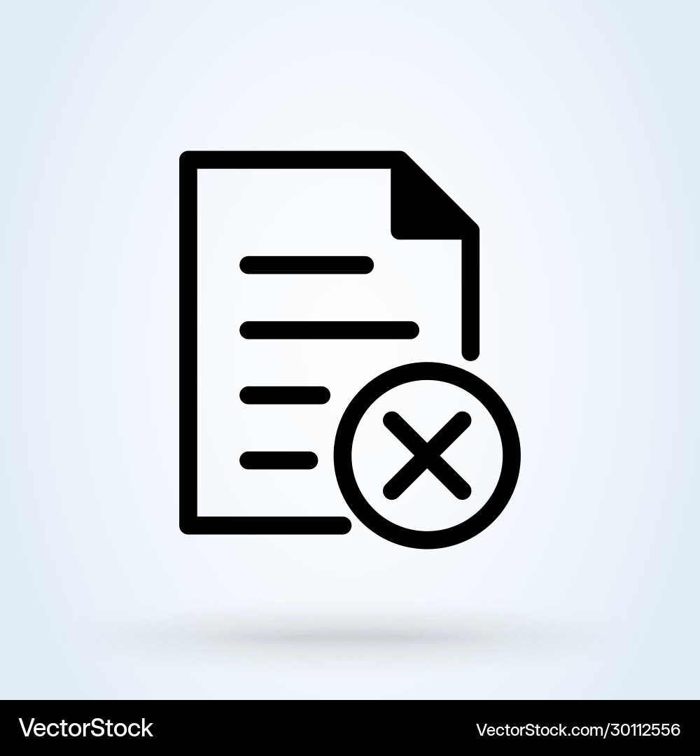 File delete simple modern icon design vector image