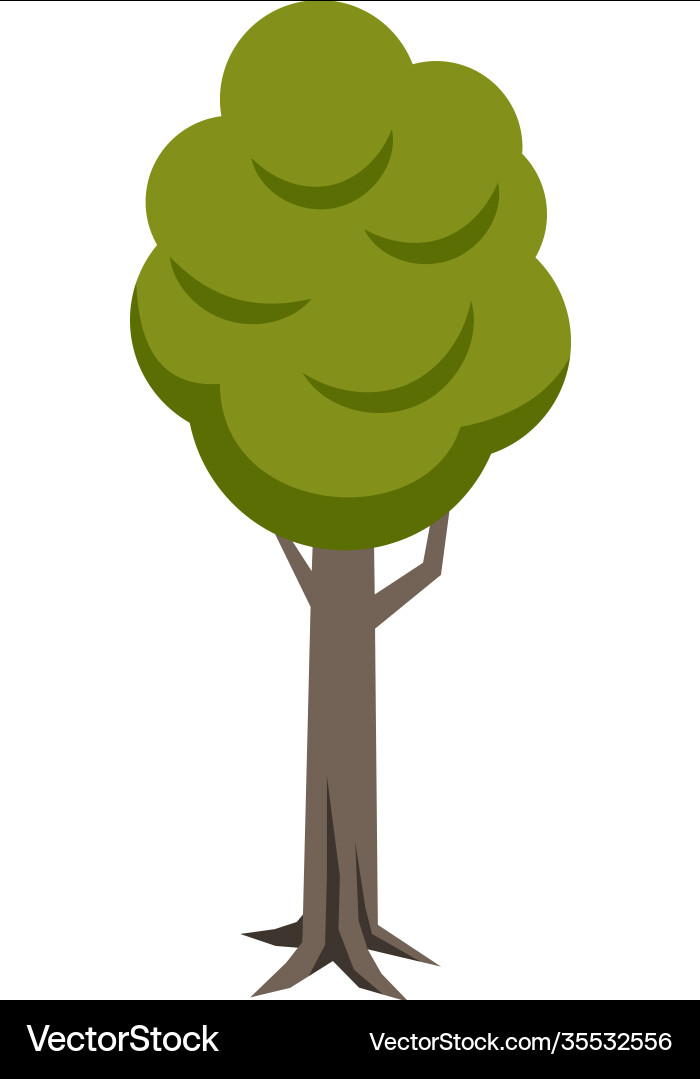Flat tree icon Flat tree icon vector image