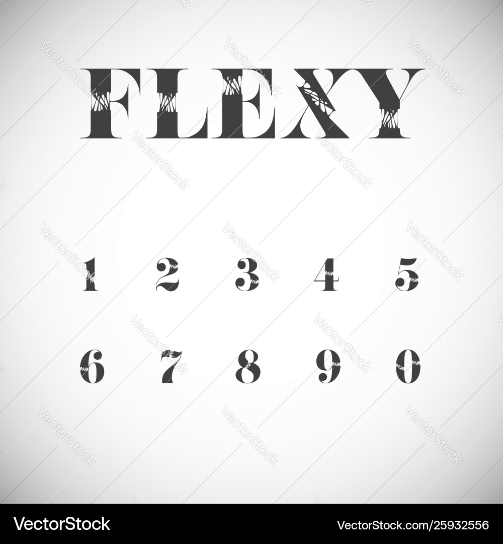 Flexy character set Flexy character set vector image