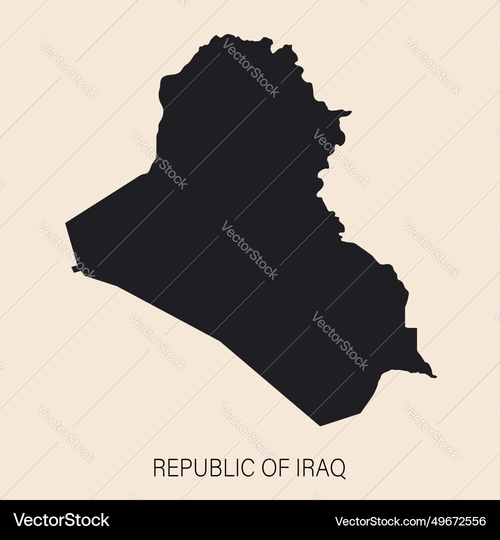 Highly detailed iraq map with borders isolated Highly detailed iraq map with borders isolated vector image