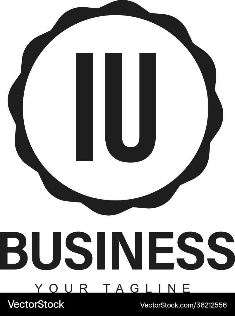 Iu initial a logo design with abstract style Iu initial a logo design with abstract style vector image