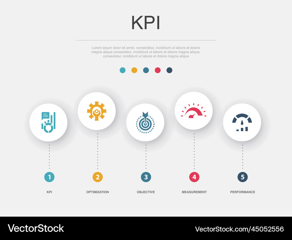 Kpi optimization objective measurement Vector Image