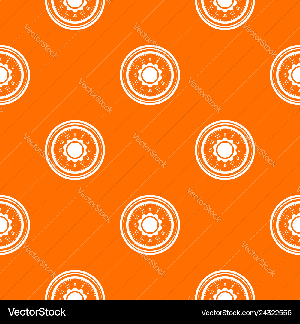 Lock from safe pattern orange vector image