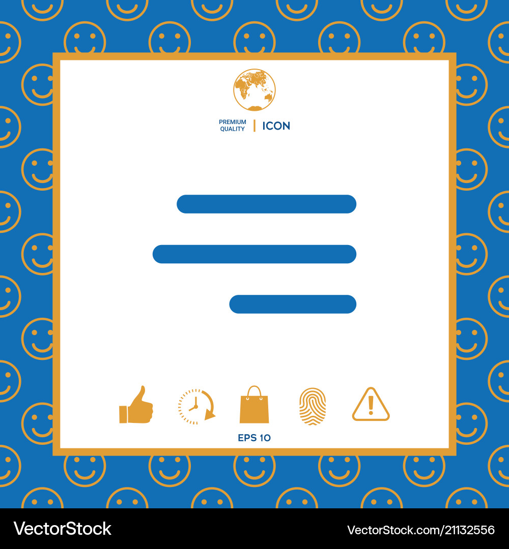 Modern hamburger menu icon for mobile apps Vector Image