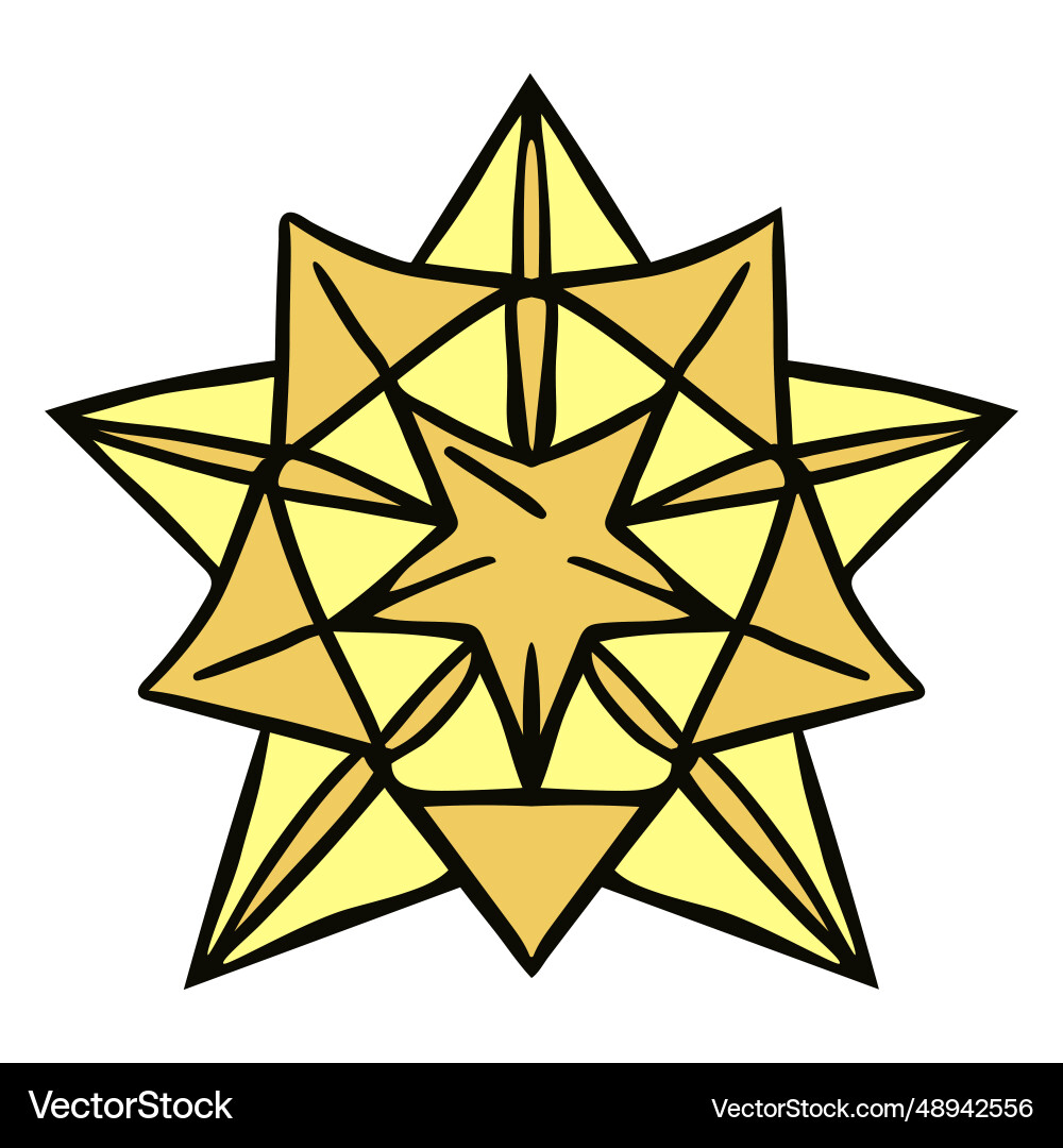Origami big star Royalty Free Vector Image - VectorStock