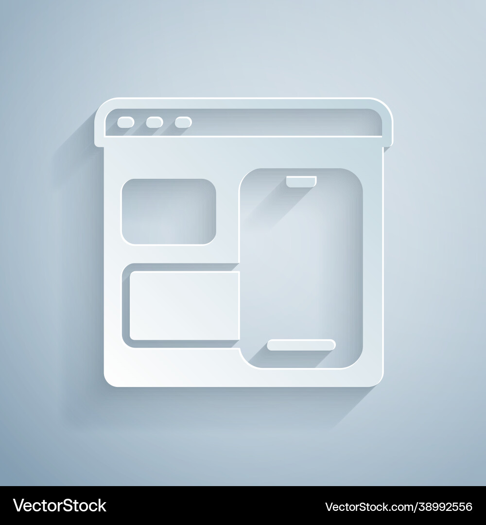 Paper cut software web developer programming code Paper cut software web developer programming code vector image