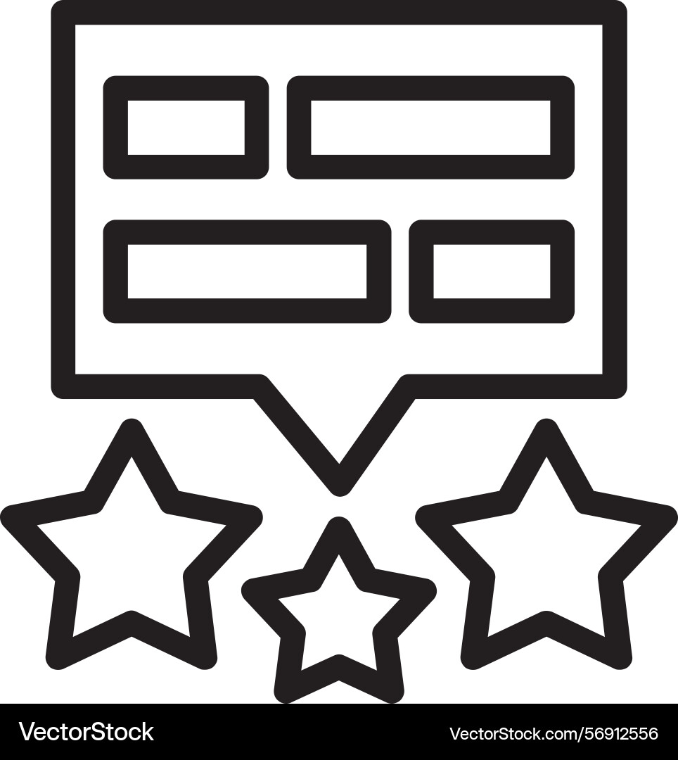 Rating linear style icon design vector image